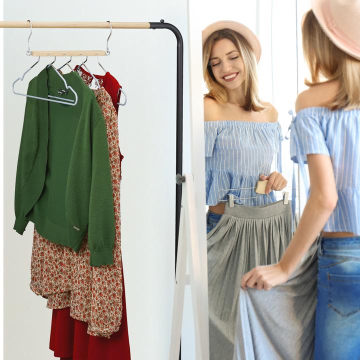 Actual product image Relaxdays 3x space-saving hangers (3x)