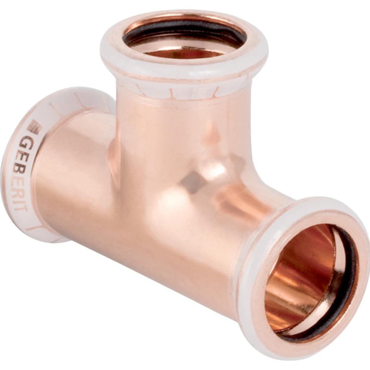Geberit, Rohrverbindungstechnik, Mapress Kupfer Tee 22mm (61004) (Pressverbindung)