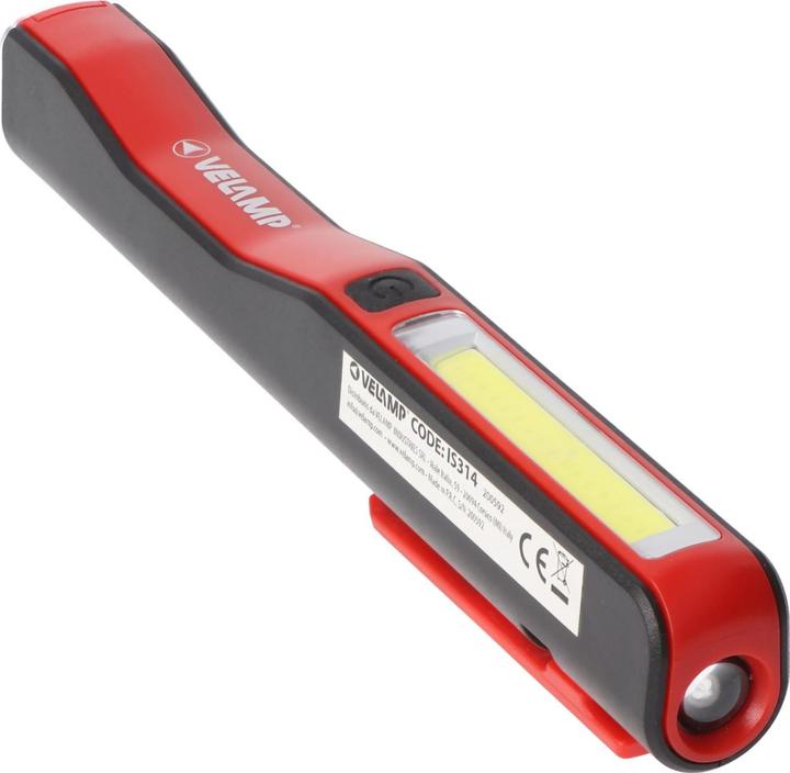 Velamp LED-Taschenlampe 2in1 Arbeitsleuchte, mit Magnet und Clip (150 lm)