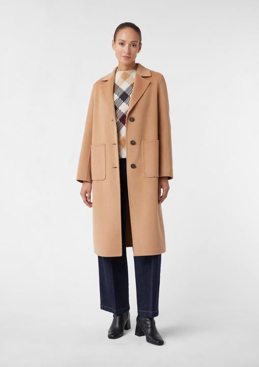 Produktbild Comma Strickpullover Karo-Strickpullover aus Viskosemix mit Stehkragen (32)