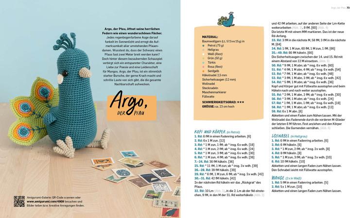 Produktbild Alle meine Federfreunde: Kunterbunte Amigurumis häkeln | Flamingo, Pfau, Papageientaucher und andere (Deutsch, Ilaria Caliri, Verena Thiard-Laforet, 2025)