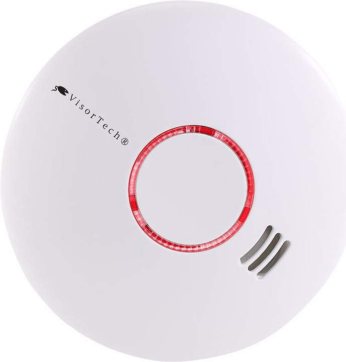 Actual product image VisorTech Networkable radio heat and smoke detector RWM-460.f, 85 dB, set of 3