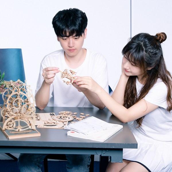 Actual product image Robotime Wooden clockwork kit (166 pieces)
