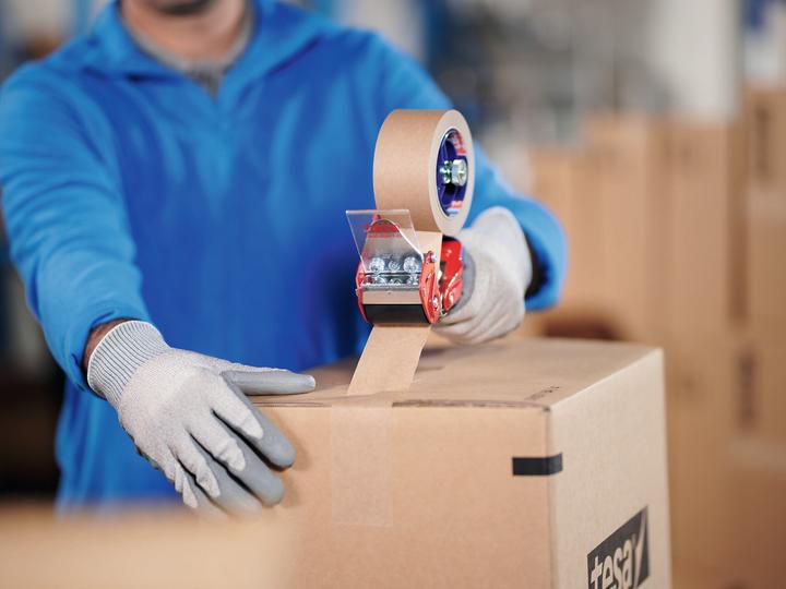 Actual product image tesa Packaging tape Papier pack® 4713 chamois Length 50 m Width 75 mm (75 mm)