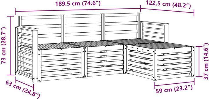 Produktbild vidaXL Outdoor-Sofa
