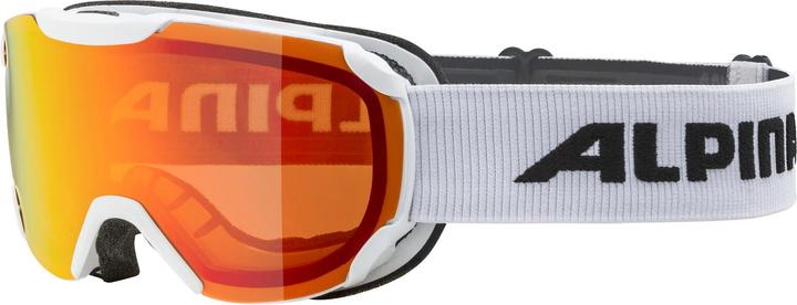 ALPINA SPORTS Thaynes HM Skibrille (Farbe: 811 white, Scheibe: Hicon Mirror, orange (S2))