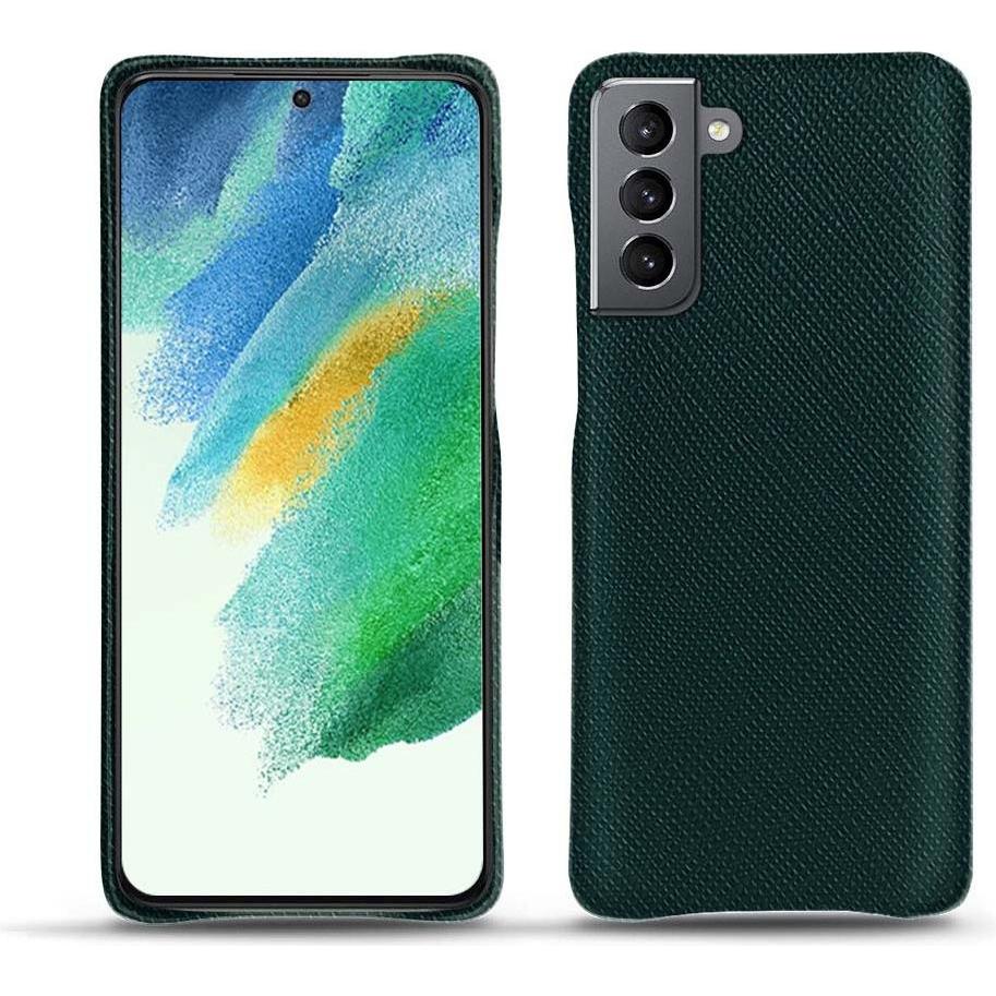 Noreve Lederschutzhülle Samsung Galaxy S21 FE (Samsung Galaxy S21 FE), Smartphone Hülle, Grün