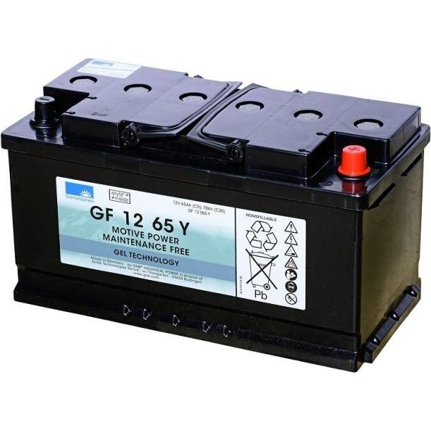Exide, Versorgungsbatterie, Dryfit GF 12 065 Y Blei Akku mit A-Pol 12V, 65000mAh (12 V, 65 Ah)