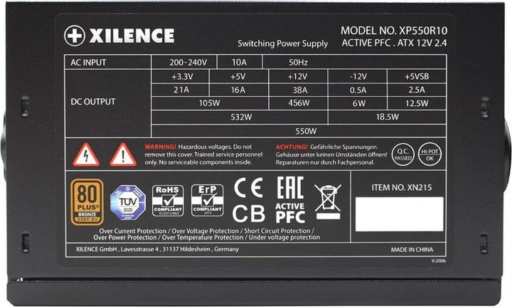 Image du produit Xilence XP550R10 Gaming Series 550W (550 W)