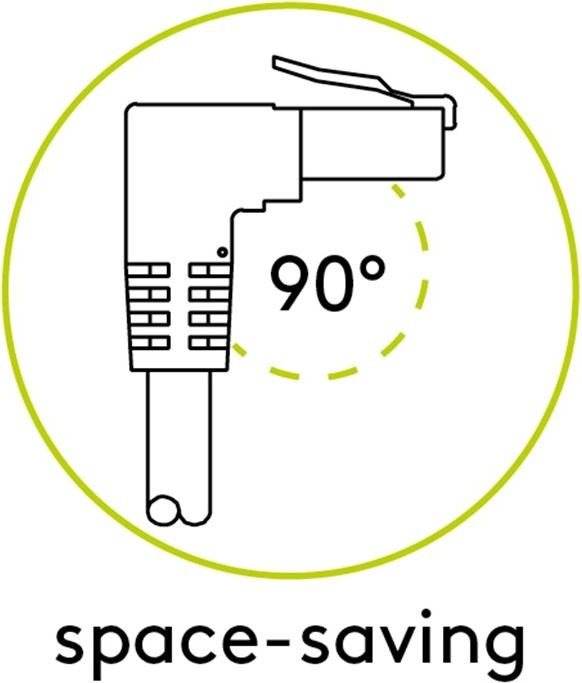 Image du produit Goobay CAT 6 Câble patch 1x coudé à 90°, S/FTP (PiMF), blanc, 3 m (S/FTP, CAT6, 3 m)