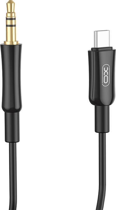 xO cable audio NB-R255B USB-C - jack 3,5mm 1,0m black (1 m)