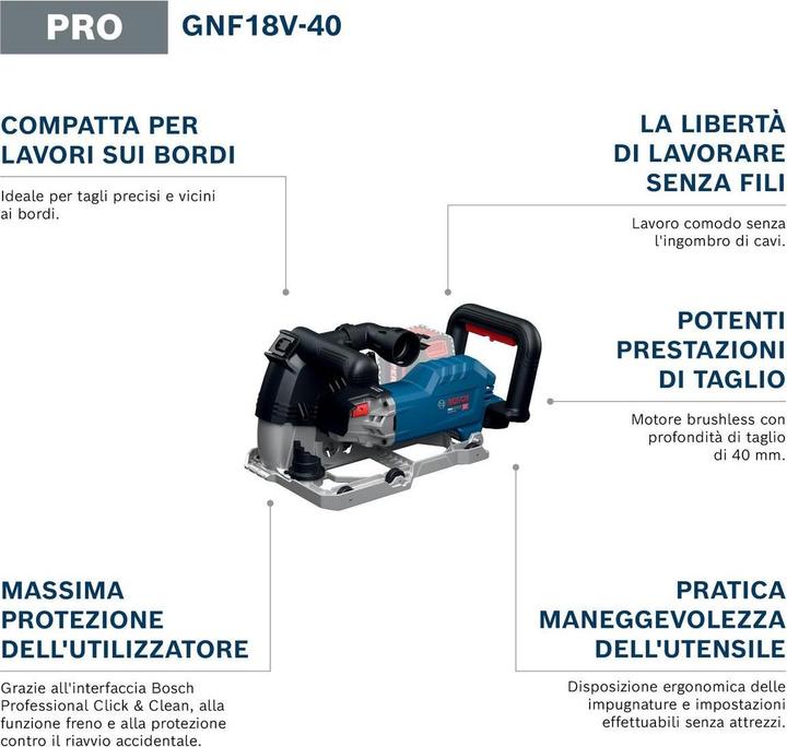 Produktbild Bosch Professional GNF 18V-40 (Nutfräse)
