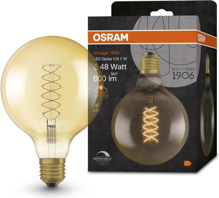 Produktbild Osram Vintage 1906 (E27, 4.80 W, 420 lm, 1 x, F)