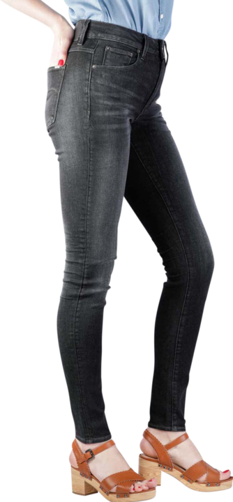 Actual product image G-Star 3301 High Skinny Jeans Superstretch worn in coal (W30/L30)