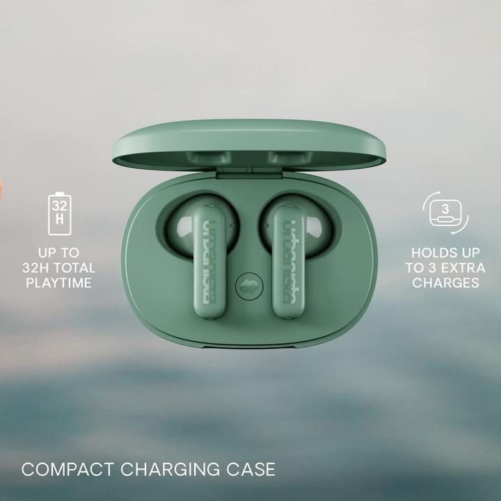 Produktbild Urbanista Copenhagen Headset True Wireless Stereo (TWS) In-ear Calls/Music Bluetooth Green (Aktive Geräuschunterdrückung, 32 h, Kabellos)