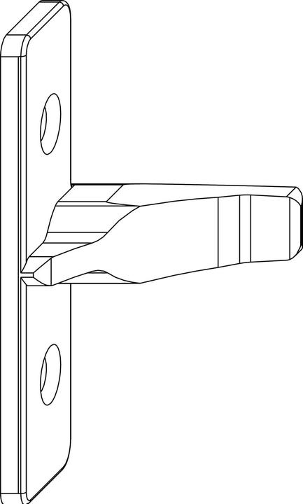 Actual product image Maco Press-on catch sash section 9V without fitting groove (97529)