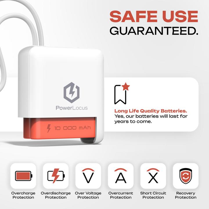 Image du produit PowerLocus PLB-X Portable Power Bank 10000mAh white (10000 mAh, 37 Wh)