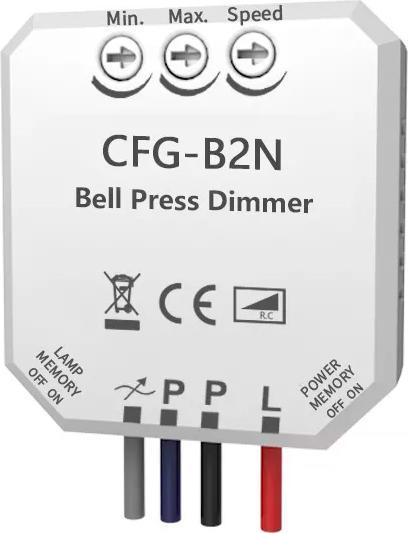 Productafbeelding Light Solutions Inline LED Recessed LED Dimmer - Push dimmer - Memory