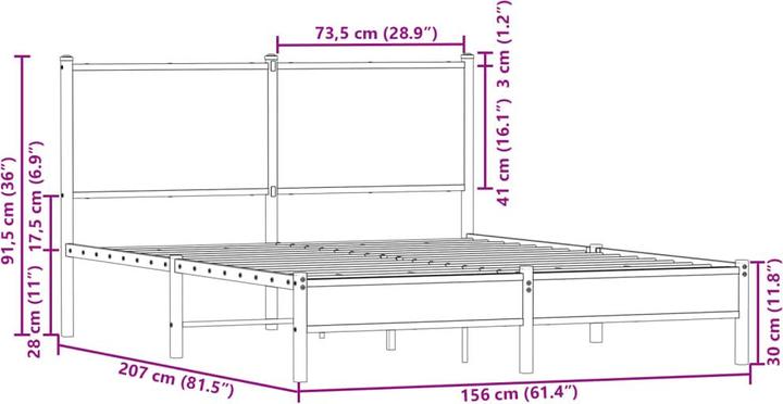 Image du produit vidaXL Bettgestell (150 x 200 cm)