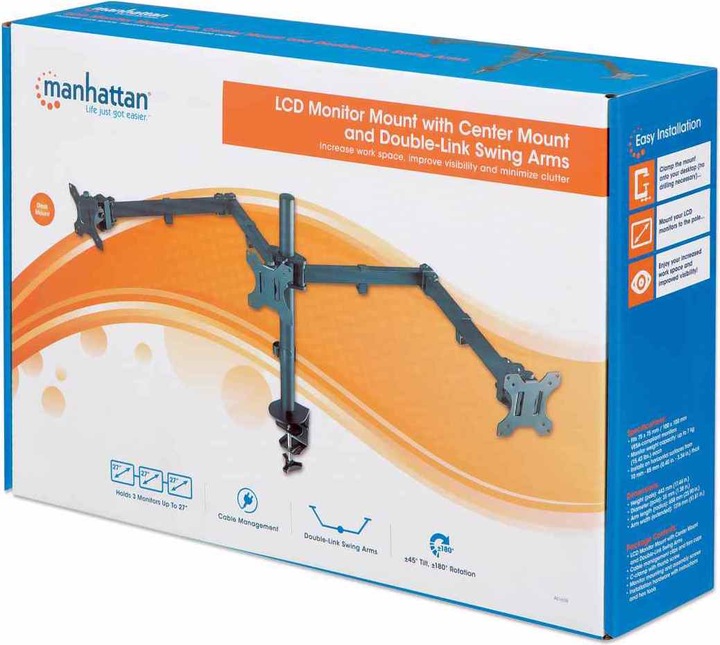 Actual product image Manhattan Table mount with monitor arm (Table, 27.01")
