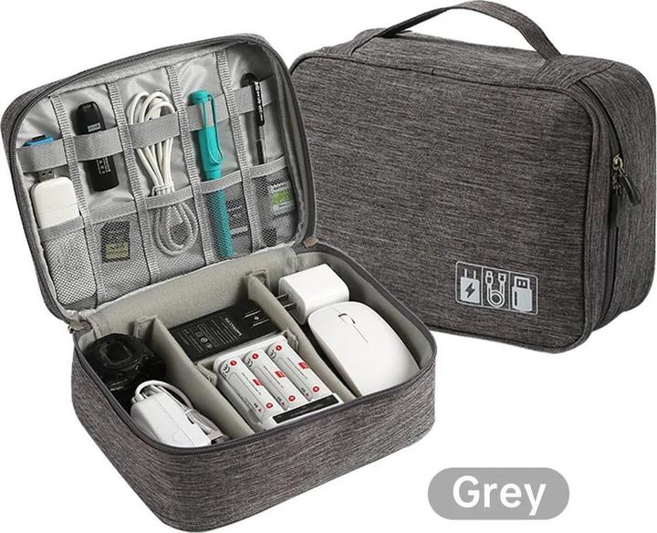 Actual product image Only-Bags.Store Kabelaufbewahrungstasche Wasserdicht Digital Electronic Organizer Tragbar USB Daten