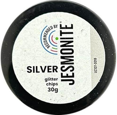 Actual product image Jesmonite Colour pigments glitter chips 30g, silver