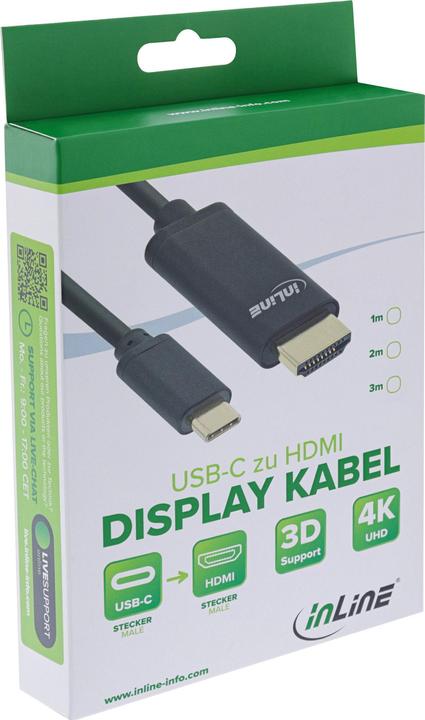 Actual product image InLine USB C – HDMI (1 m, HDMI, 2.0)