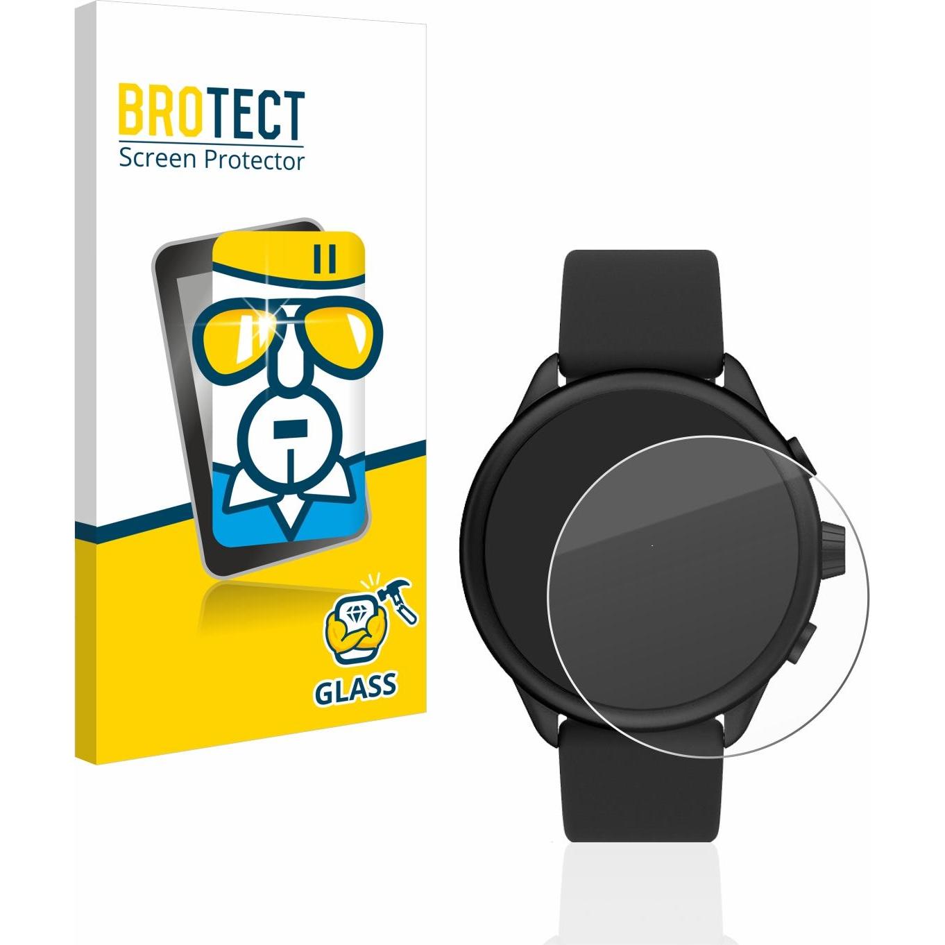 BROTECT Panzerglas Hartglas Displayschutz, Smartwatch Schutzfolie, Transparent