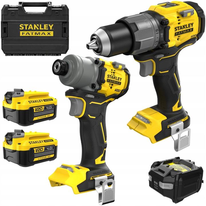 Actual product image Stanley CombiKit V20 Brushless Cordless Screwdriver Hammer Drill (Hammer drill driver, Impact wrench)