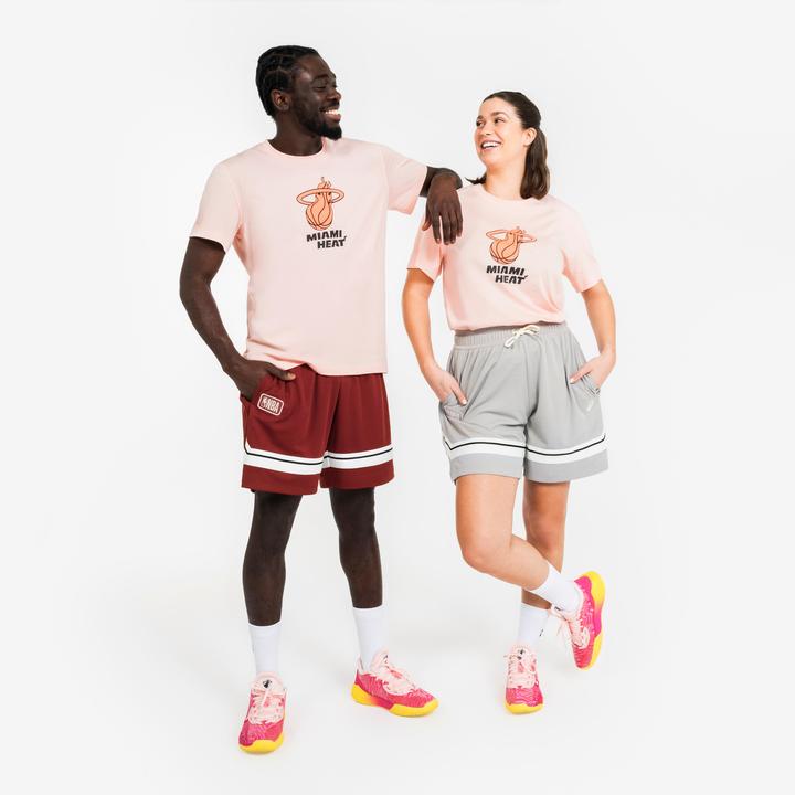 Image du produit Tarmak Short de basketball NBA homme/femme - SH 900 AD Rouge bordeaux (L)