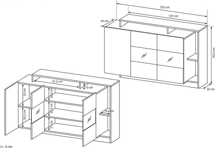 Image du produit Vente-unique Idesia (155 x 44 x 93,5 cm)