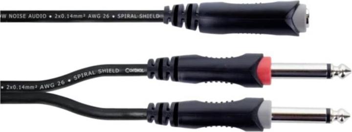 Actual product image Cordial 14885 Klinke Audio Y-Adapter (1x Klinkenbuchse 6.3 mm (stereo) - 2x Klin