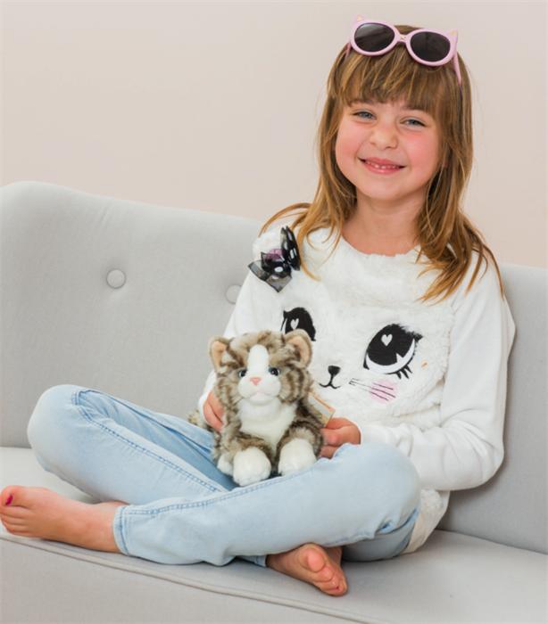 Produktbild Teddy Hermann Katze liegend (20 cm)