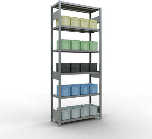 Actual product image Schulte Lagertechnik MULTIplus330 basic racking system with length ledgers