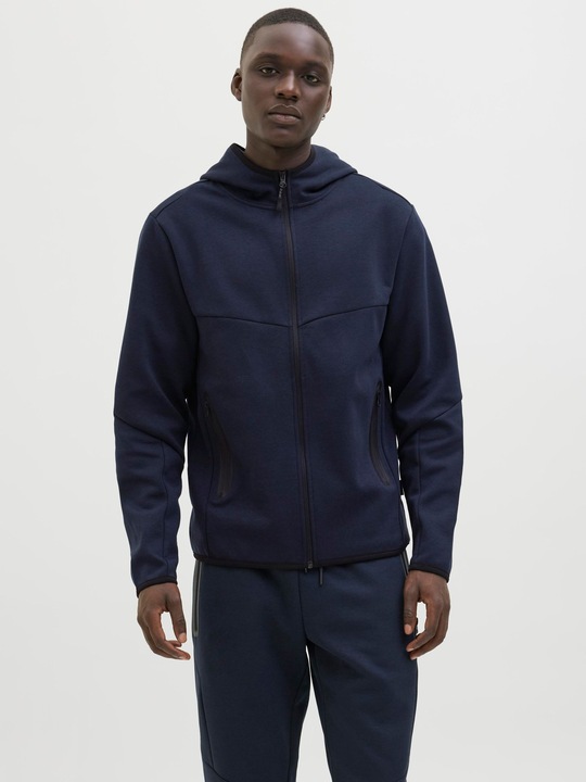 Produktbild Jack & Jones Einfarbig Kapuzenpullover mit Reissverschluss Kapuzenjacke (XXL)