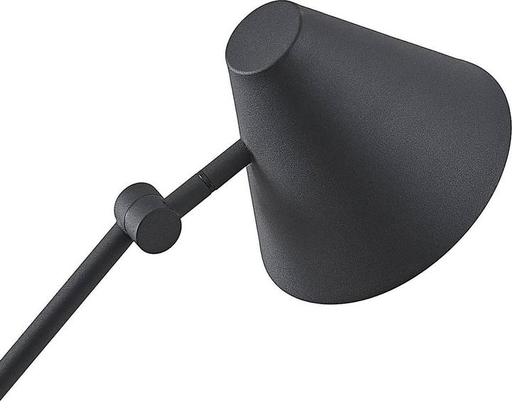 Actual product image Lucande Phina floor lamp in black, height-adjust. (E27)