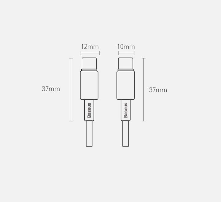 Actual product image Baseus USB C – USB C (2 m, USB 2.0, 100 W)