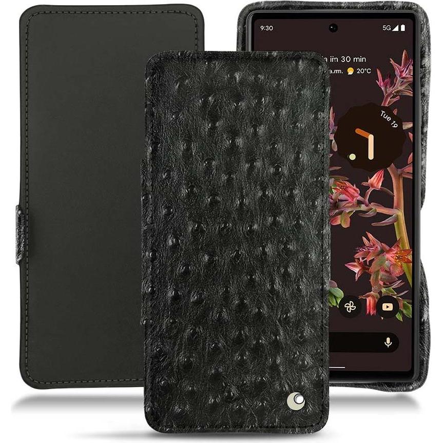 Noreve Lederschutzhülle horizontal (Google Pixel 6), Smartphone Hülle, Schwarz