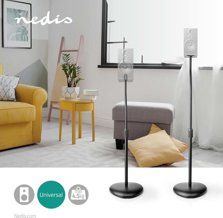 Actual product image Nedis SPMT2750BK (1 pair, Stand, Height-adjustable)