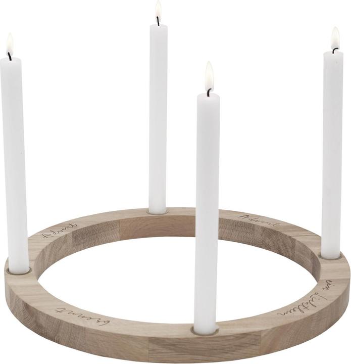 Immagine prodotto Eulenschnitt Adventskranz aus Eiche 36cm