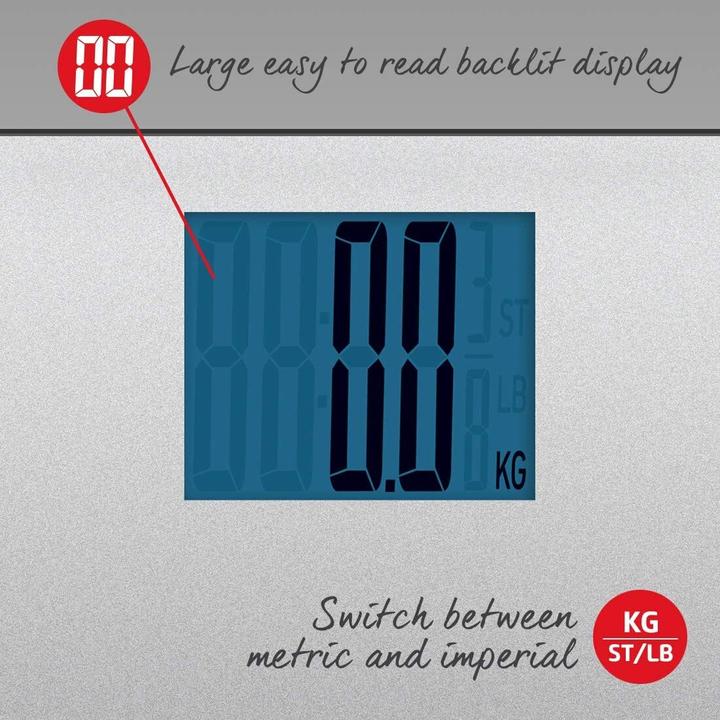 Produktbild Salter 9075 SVGL3R Max Electronic Digital Bathroom Scale - Silver (250 kg)