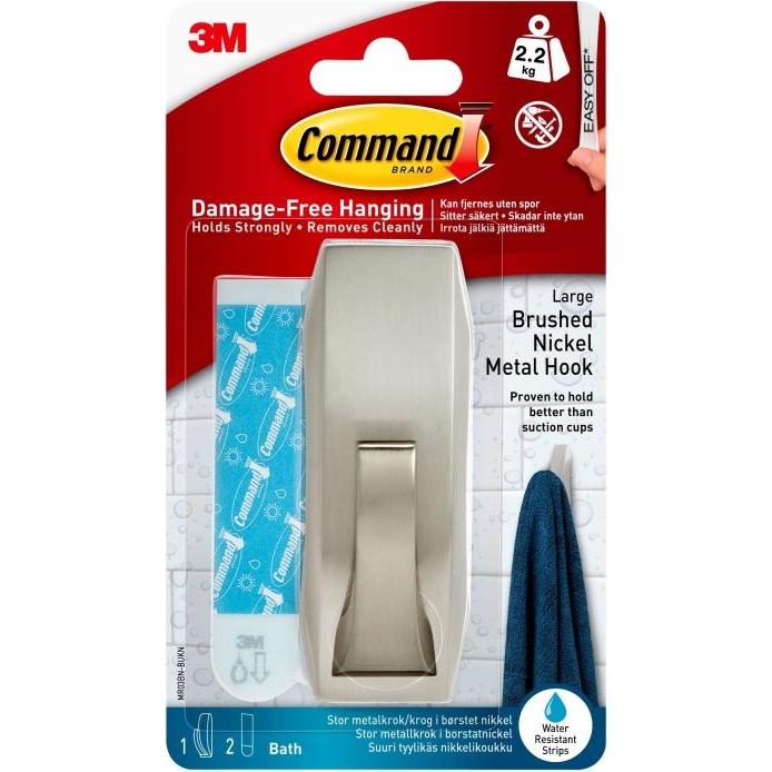3M, Klebeband, Command Modern Reflections stor metalkrog i satineret nikkel
