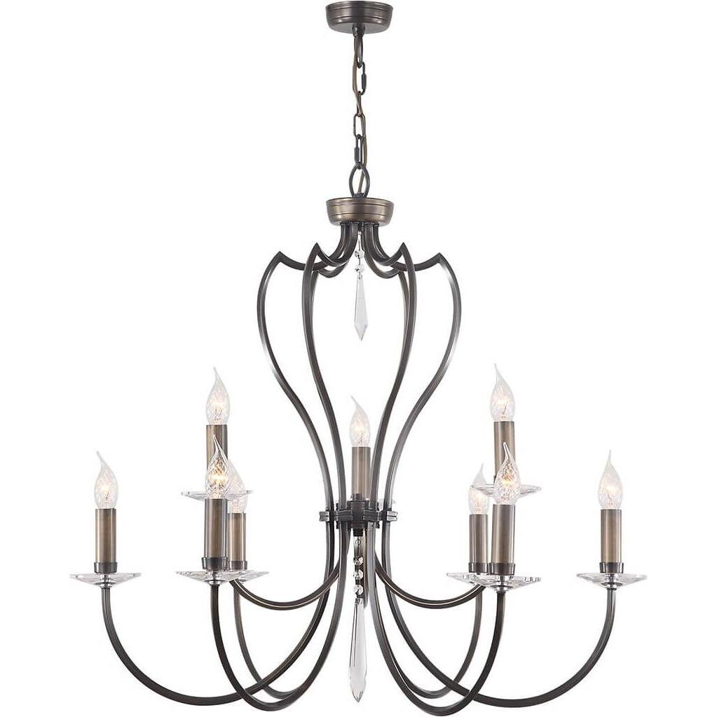 Elstead Lighting, Kronleuchter, Pimlico Kronleuchter E14 9-fach Dunkle Bronze (86 cm)