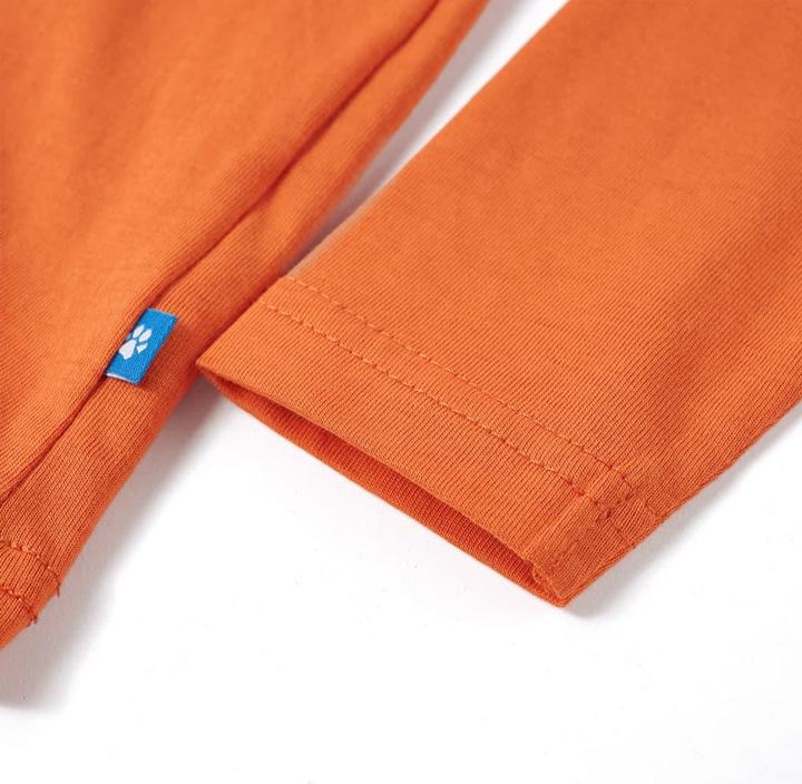 Immagine prodotto vidaXL Camicia da bambino a maniche lunghe arancione scuro 92,Materiale: 100 (92)