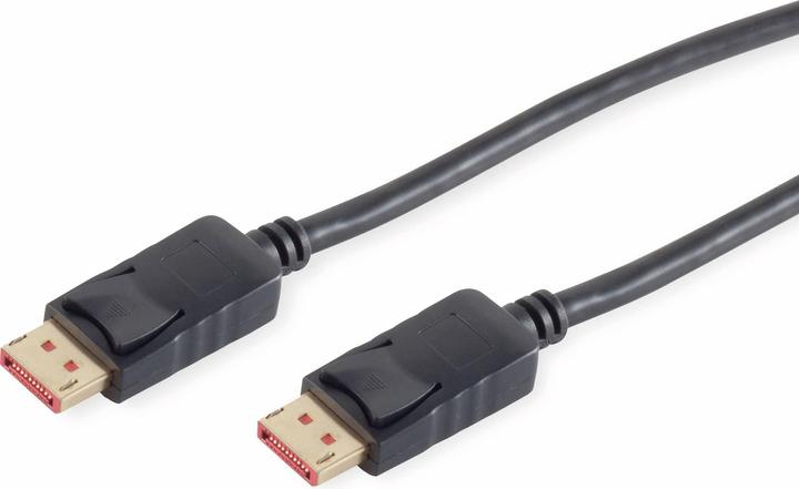 Produktbild No Name DisplayPort (ST-ST) 2m 8K 120Hz DP1.4 vergoldet Black (2 m, DisplayPort, 1.4)