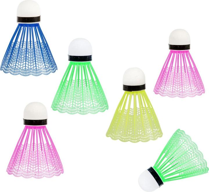 Actual product image Idena Shuttlecocks assorted colours set of 6