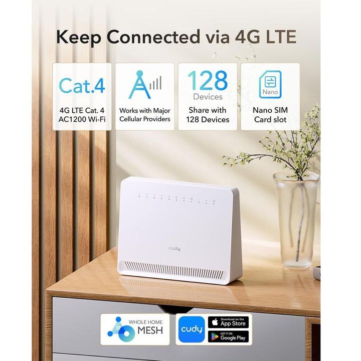 Productafbeelding Cudy AC1200 Wi-Fi 4G LTE-Cat4 router