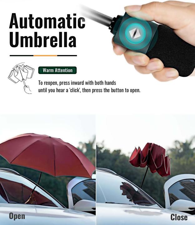 Produktbild Alopini Regenschirm Grosser sturmfester reflektierender Taschenschirm