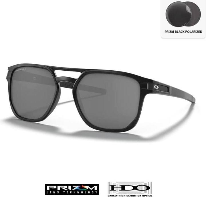 Actual product image Oakley Latch Beta Matte BlackPrizm Black Polarised