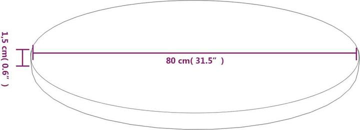 Actual product image VidaXL Jobina (80 x 80 x 1.5 cm)